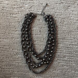 Gunmetal Multi-Strand Necklace